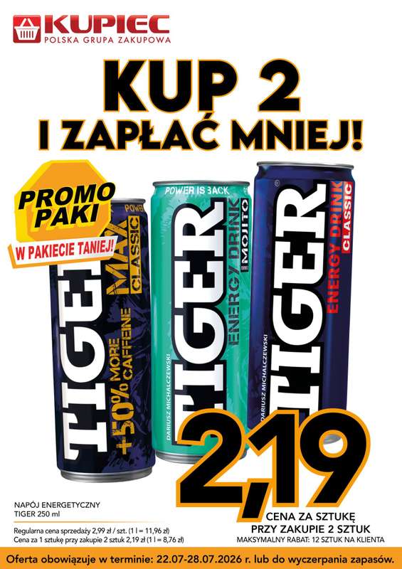 Kupiec - gazetka promocyjna Promopaki od środy 22.07 do wtorku 28.07 - strona 15