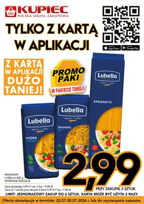 Kupiec - gazetka promocyjna Promopaki od środy 22.07 do wtorku 28.07