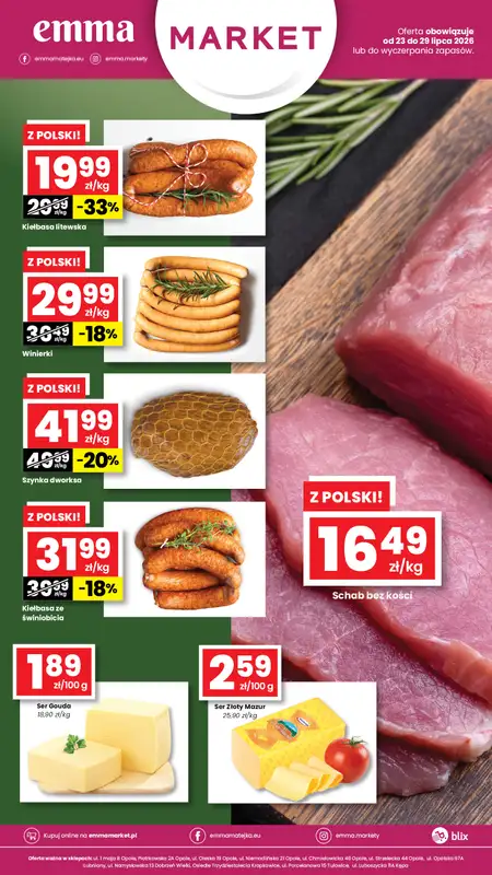 emma MARKET - gazetka promocyjna Oferta spożywcza Emma Market od czwartku 23.07 do środy 29.07 - strona 2