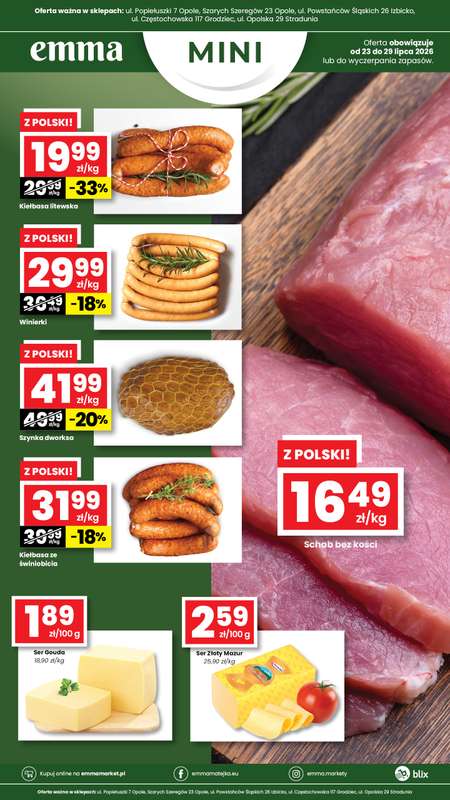 emma MARKET - gazetka promocyjna Oferta spożywcza Emma Mini od czwartku 23.07 do środy 29.07 - strona 2