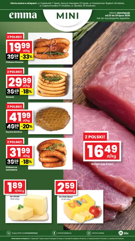 emma MARKET - gazetka promocyjna Oferta spożywcza Emma Mini od czwartku 23.07 do środy 29.07 - strona 2