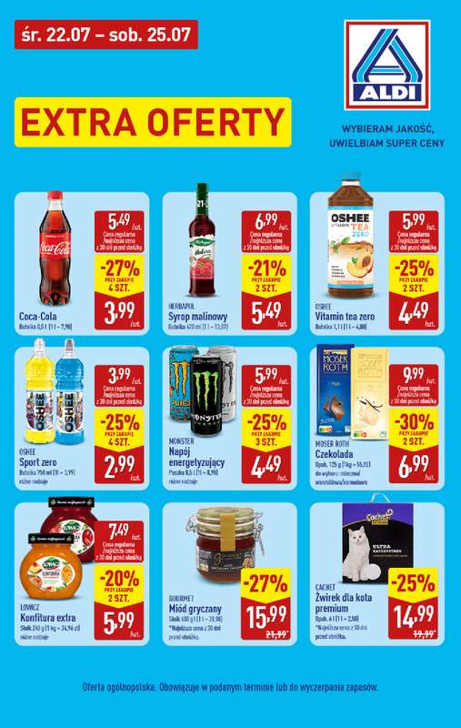 Aldi - gazetka promocyjna Wybrane produkty w super cenach Aldi! od środy 22.07 do soboty 25.07 - strona 2
