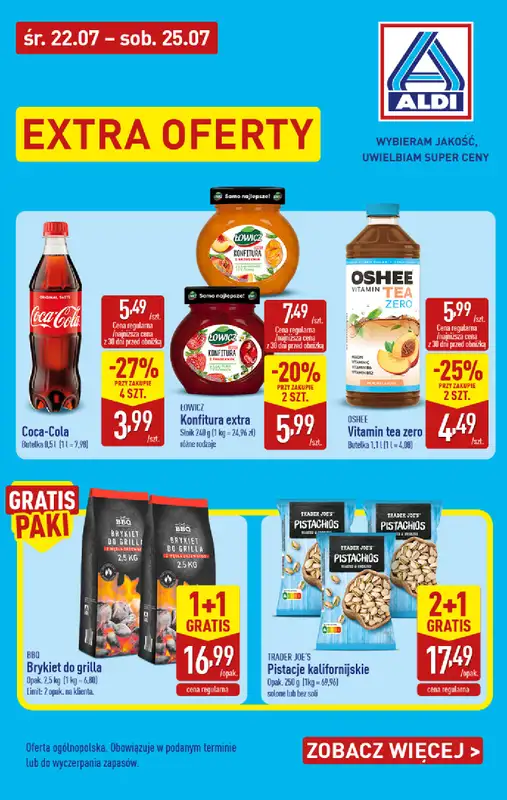 Aldi - gazetka promocyjna Wybrane produkty w super cenach Aldi!  