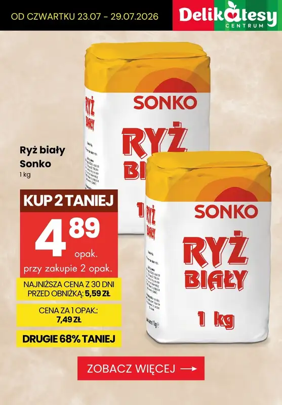 Delikatesy Centrum - gazetka promocyjna Produkty na obiad do -50% od czwartku 23.07 do środy 29.07 - strona 8