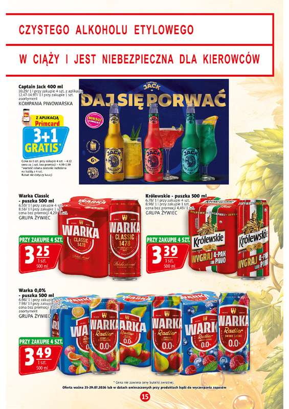 Prim Market - gazetka promocyjna Gazetka od czwartku 23.07 do środy 29.07 - strona 15