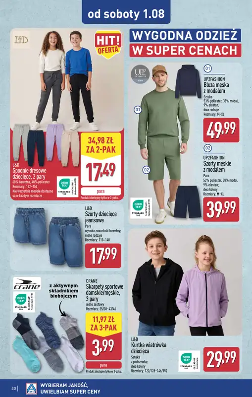 Aldi - gazetka promocyjna Rybnik, ul. Góreckiego 12, WIELKIE OTWARCIE już w ŚRODĘ: 29.07! od środy 29.07 do soboty 01.08 - strona 30
