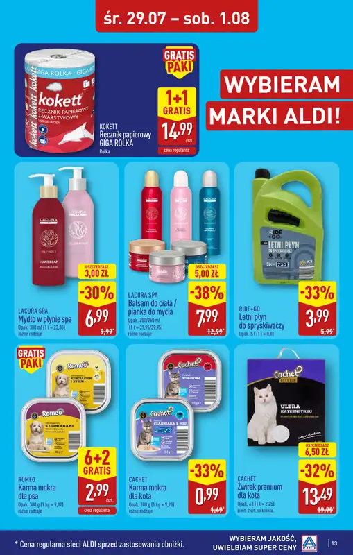 Aldi - gazetka promocyjna Rybnik, ul. Góreckiego 12, WIELKIE OTWARCIE już w ŚRODĘ: 29.07! od środy 29.07 do soboty 01.08 - strona 13