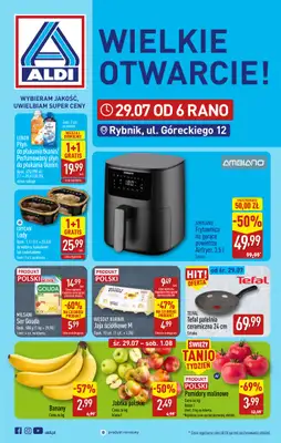 Aldi - gazetka promocyjna Rybnik, ul. Góreckiego 12, WIELKIE OTWARCIE już w ŚRODĘ: 29.07! od środy 29.07 do soboty 01.08