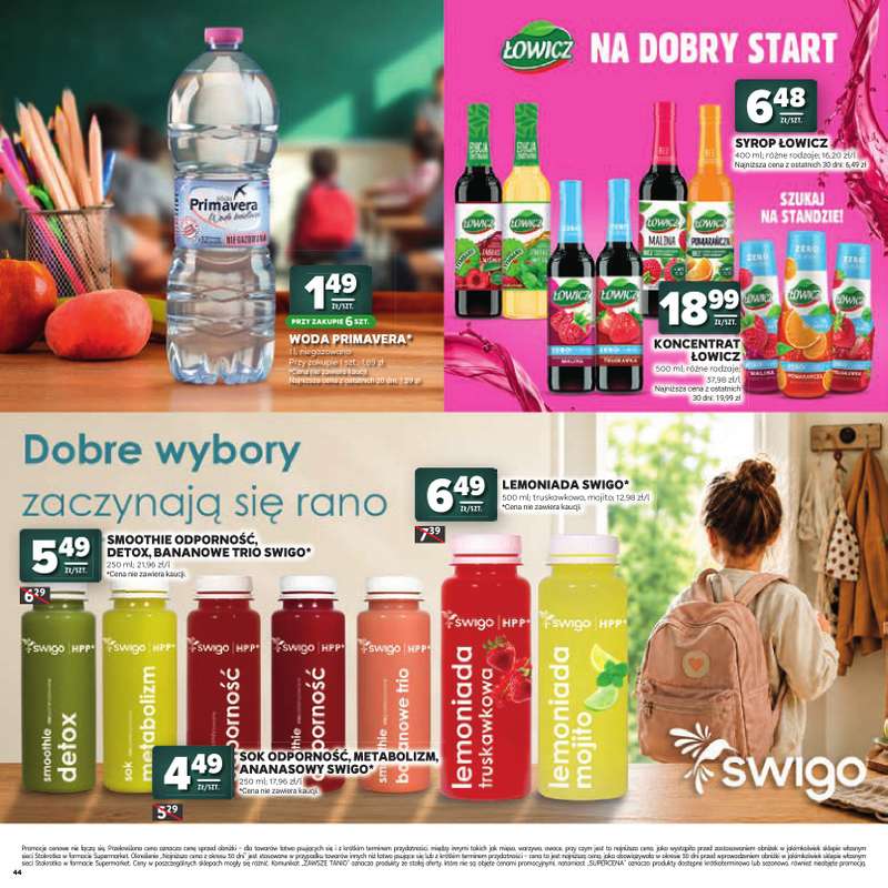 Stokrotka - gazetka promocyjna Katalog Witaj Szkoło!  do środy 12.08 - strona 44