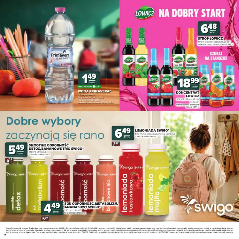 Stokrotka - gazetka promocyjna Katalog Witaj Szkoło!  do środy 12.08 - strona 44