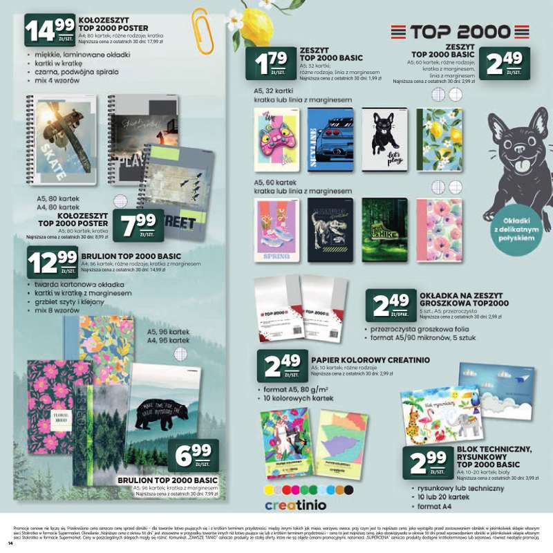 Stokrotka - gazetka promocyjna Katalog Witaj Szkoło!  do środy 12.08 - strona 14