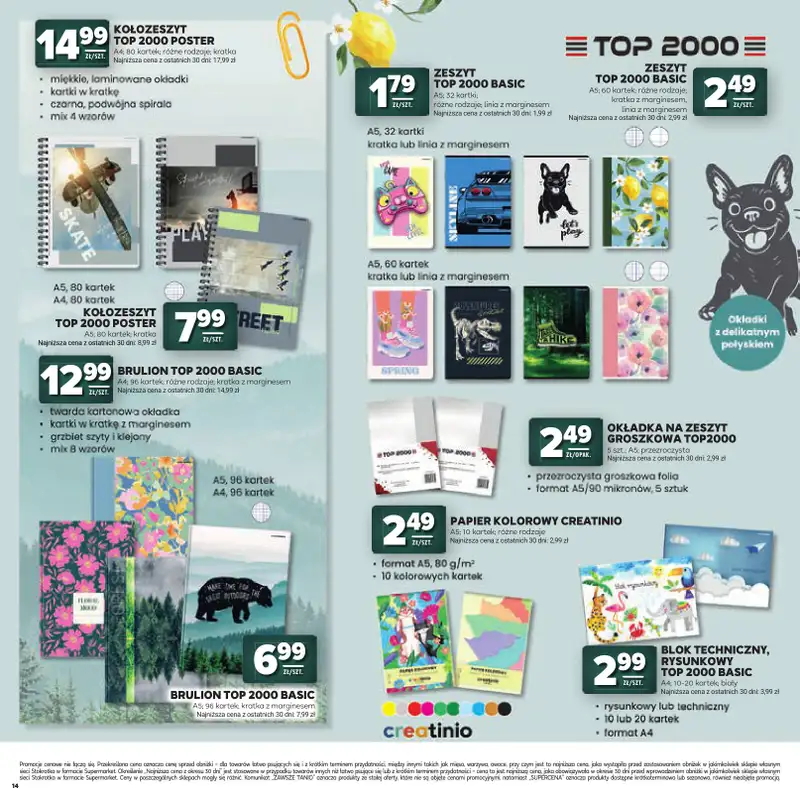Stokrotka - gazetka promocyjna Katalog Witaj Szkoło!  do środy 12.08 - strona 14