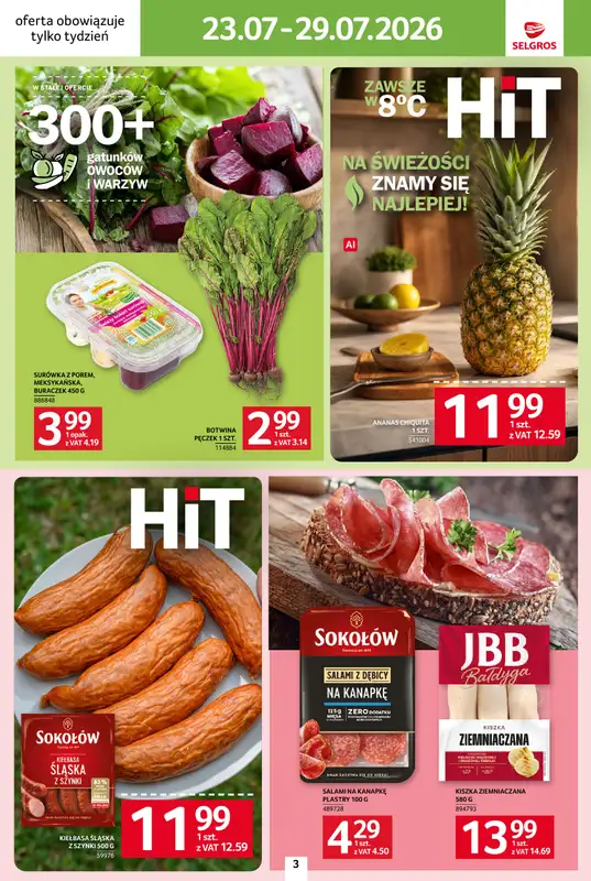 Selgros - gazetka promocyjna Jeszcze więcej super promocji! od czwartku 23.07 do środy 29.07 - strona 3
