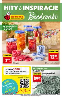 Biedronka - gazetka promocyjna Hity i inspiracje, od 20.07 od poniedziałku 20.07 do środy 05.08