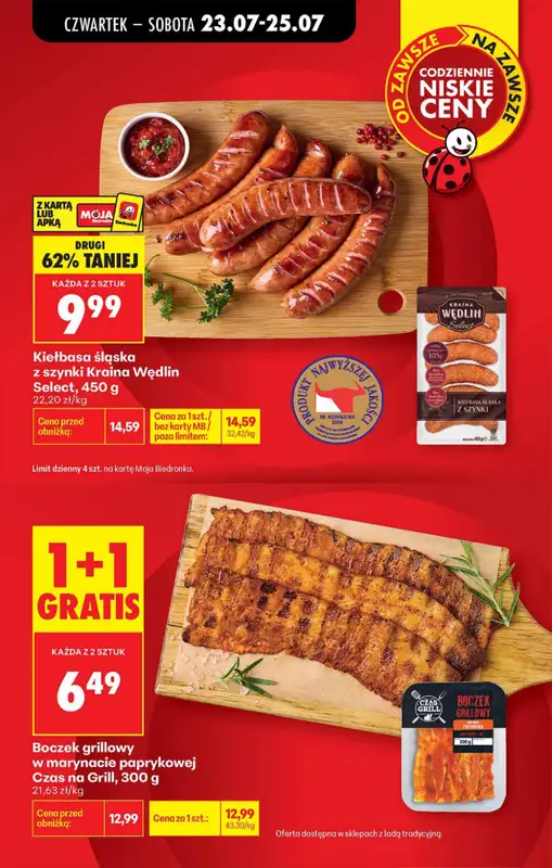 Biedronka - gazetka promocyjna Od czwartku, Z ladą tradycyjną od czwartku 23.07 do środy 29.07 - strona 7