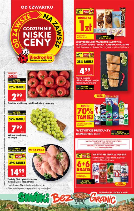 Biedronka - gazetka promocyjna Od czwartku od czwartku 23.07 do środy 29.07