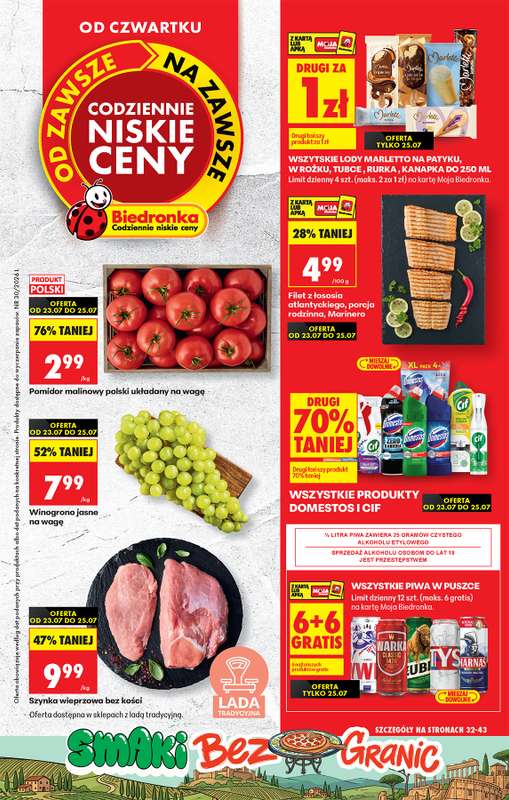 Biedronka - gazetka promocyjna Od czwartku, Z ladą tradycyjną od czwartku 23.07 do środy 29.07