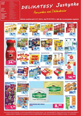 Delikatesy Justynka - gazetka promocyjna Gazetka od czwartku 23.07 do środy 05.08 - strona 4