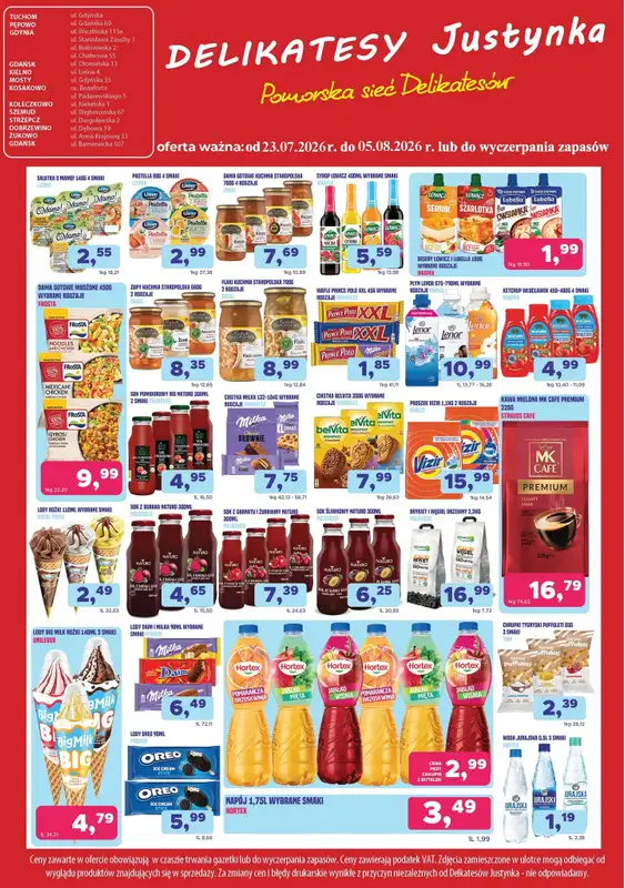 Delikatesy Justynka - gazetka promocyjna Gazetka od czwartku 23.07 do środy 05.08 - strona 5