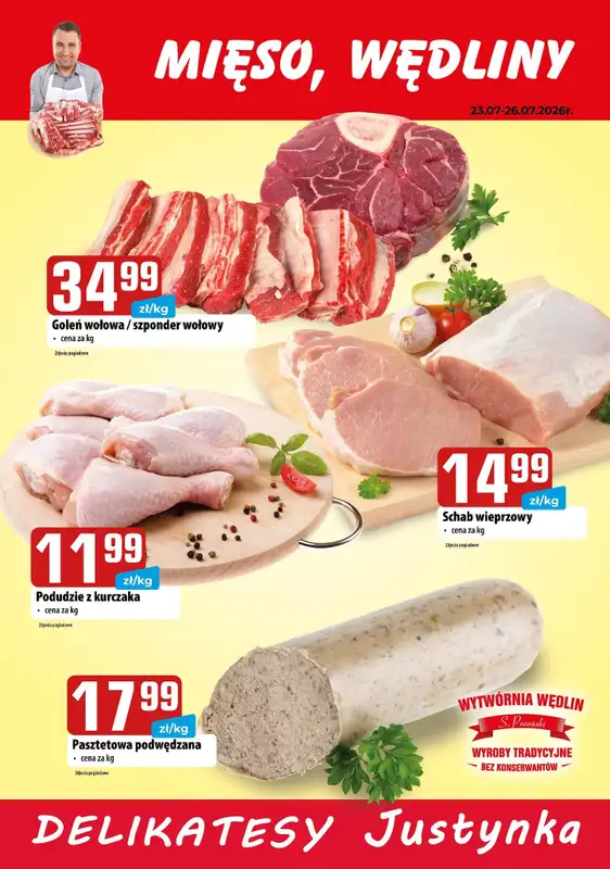 Delikatesy Justynka - gazetka promocyjna Plakaty promocyjne od czwartku 23.07 do niedzieli 26.07 - strona 2