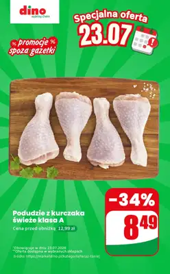 Dino - gazetka promocyjna Podudzie z kurczaka - oferta na 23.07 | Promocje spoza gazetki od czwartku 23.07 do czwartku 23.07