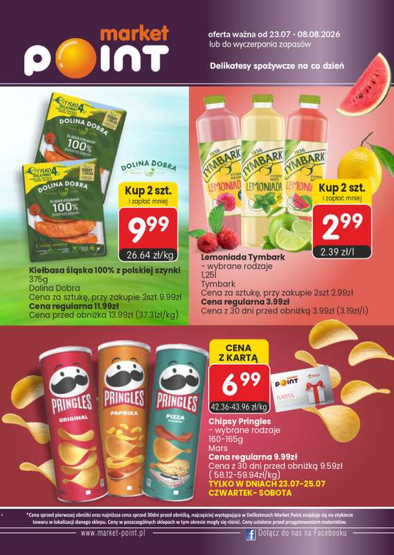 Market Point - gazetka promocyjna Gazetka od czwartku 23.07 do soboty 08.08