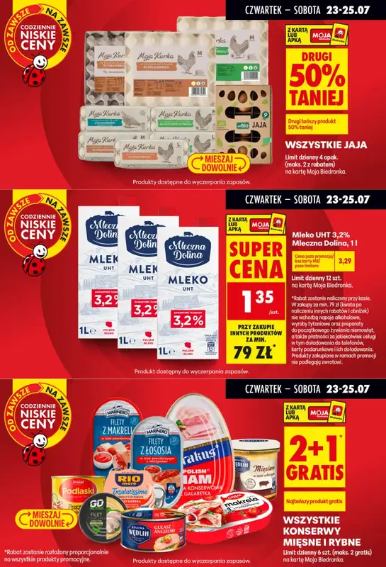 Biedronka - gazetka promocyjna Biedronkowe oszczędności od czwartku od czwartku 23.07 do soboty 25.07 - strona 4