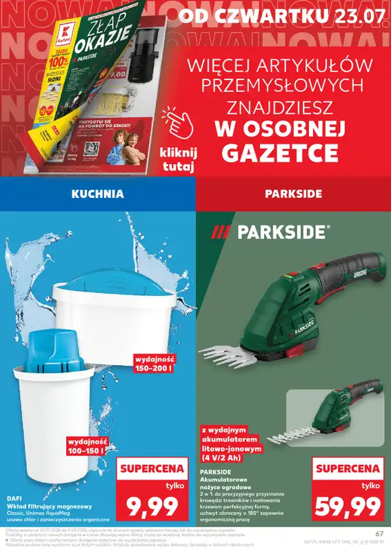 Kaufland - gazetka promocyjna Gazetka Tygodnia od czwartku 23.07 do środy 29.07 - strona 67