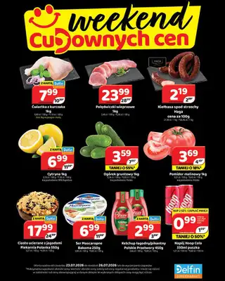 Delfin - gazetka promocyjna Weekend cudownych cen od czwartku 23.07 do niedzieli 26.07