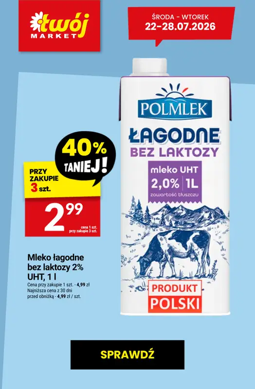 Twój Market - gazetka promocyjna Najlepsze promocje! od czwartku 23.07 do wtorku 28.07 - strona 7
