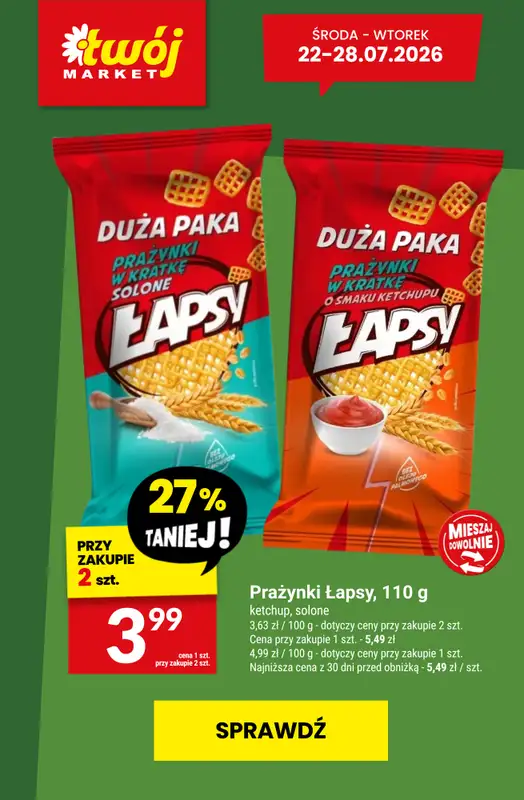 Twój Market - gazetka promocyjna Najlepsze promocje! od czwartku 23.07 do wtorku 28.07 - strona 8