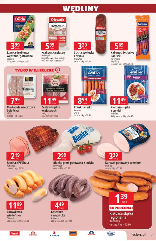 Leclerc - gazetka promocyjna Oferta E.Leclerc od wtorku 28.07 do soboty 08.08 - strona 7