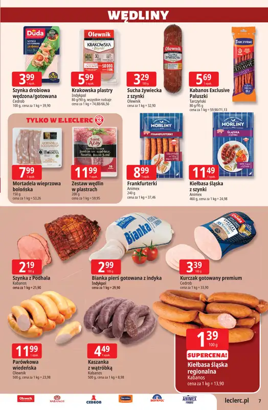 Leclerc - gazetka promocyjna Oferta E.Leclerc od wtorku 28.07 do soboty 08.08 - strona 7
