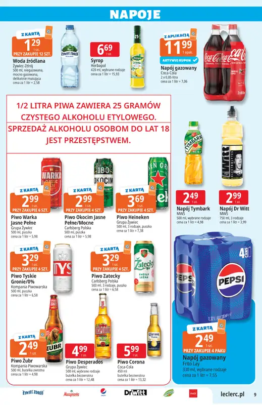Leclerc - gazetka promocyjna Oferta E.Leclerc od wtorku 28.07 do soboty 08.08 - strona 9