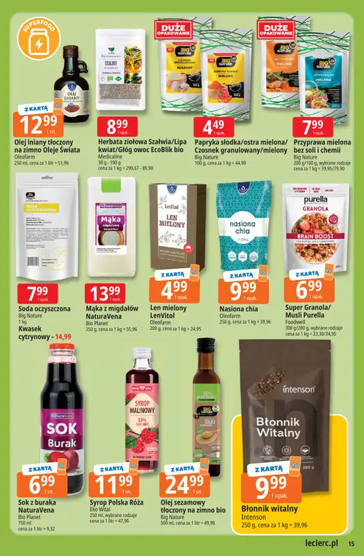 Leclerc - gazetka promocyjna Oferta E.Leclerc od wtorku 28.07 do soboty 08.08 - strona 15