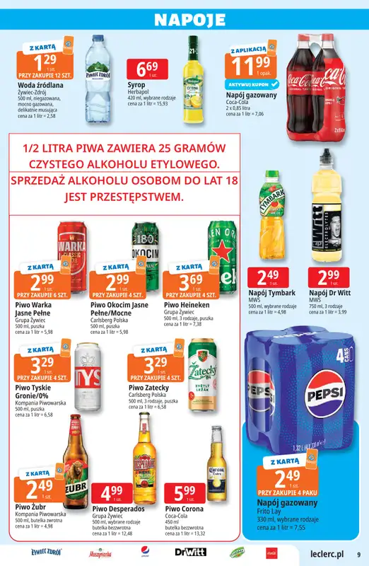 Leclerc - gazetka promocyjna Oferta E.Leclerc od wtorku 28.07 do soboty 08.08 - strona 9