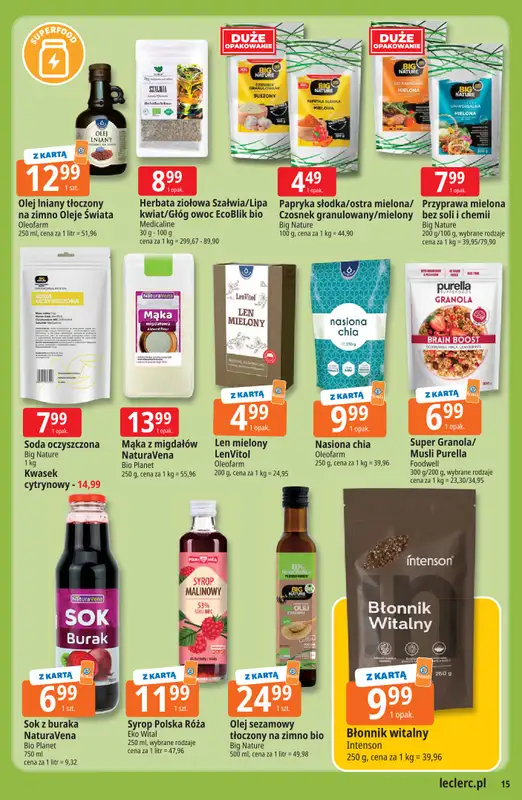 Leclerc - gazetka promocyjna Oferta E.Leclerc od wtorku 28.07 do soboty 08.08 - strona 15