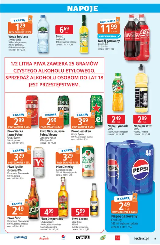 Leclerc - gazetka promocyjna Oferta E.Leclerc od wtorku 28.07 do soboty 08.08 - strona 9