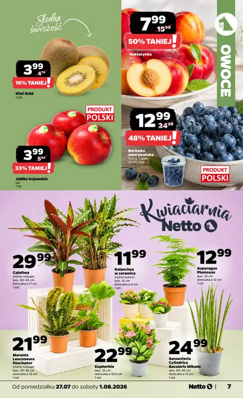 Netto - gazetka promocyjna Gazetka Spożywcza od poniedziałku 27.07 do soboty 01.08 - strona 7