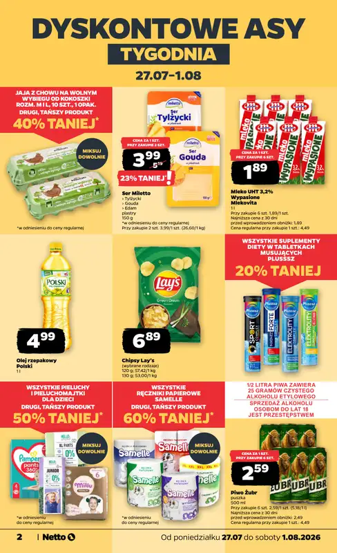 Netto - gazetka promocyjna Gazetka Spożywcza od poniedziałku 27.07 do soboty 01.08 - strona 2