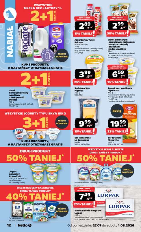 Netto - gazetka promocyjna Gazetka Spożywcza od poniedziałku 27.07 do soboty 01.08 - strona 12