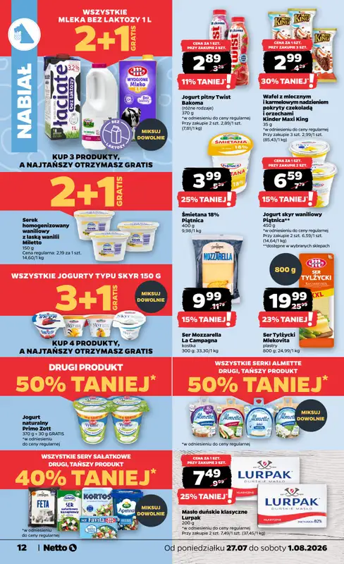 Netto - gazetka promocyjna Gazetka Spożywcza od poniedziałku 27.07 do soboty 01.08 - strona 12