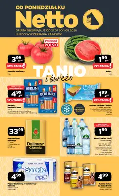 Netto - gazetka promocyjna Gazetka Spożywcza od poniedziałku 27.07 do soboty 01.08