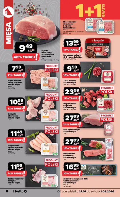 Netto - gazetka promocyjna Gazetka Spożywcza od poniedziałku 27.07 do soboty 01.08 - strona 8
