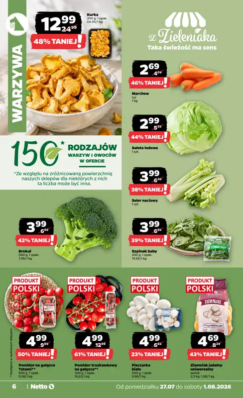 Netto - gazetka promocyjna Gazetka Spożywcza od poniedziałku 27.07 do soboty 01.08 - strona 6