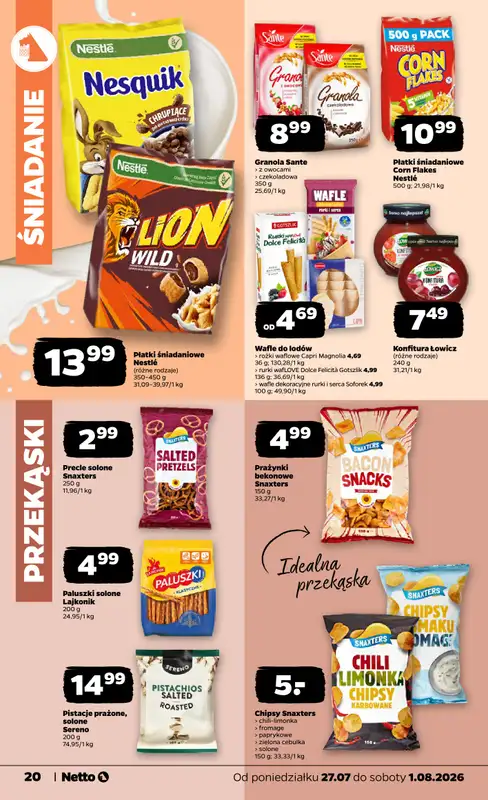 Netto - gazetka promocyjna Gazetka Spożywcza od poniedziałku 27.07 do soboty 01.08 - strona 20