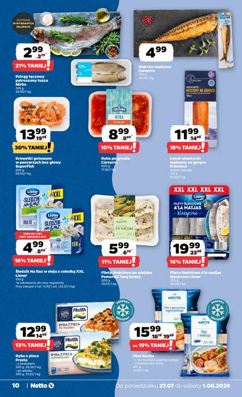 Netto - gazetka promocyjna Gazetka Spożywcza od poniedziałku 27.07 do soboty 01.08 - strona 10