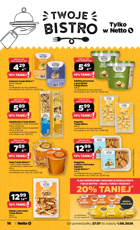 Netto - gazetka promocyjna Gazetka Spożywcza od poniedziałku 27.07 do soboty 01.08 - strona 16