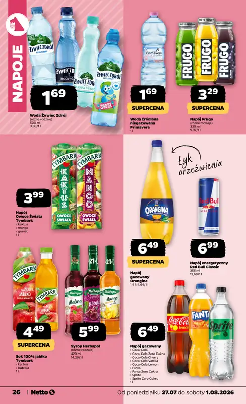 Netto - gazetka promocyjna Gazetka Spożywcza od poniedziałku 27.07 do soboty 01.08 - strona 26