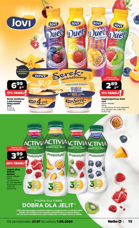 Netto - gazetka promocyjna Gazetka Spożywcza od poniedziałku 27.07 do soboty 01.08 - strona 13